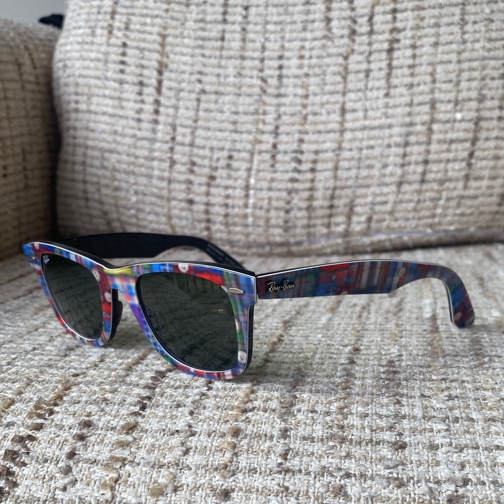 RARE Ray-Ban Colorful Striped Wayfarer Sunglasses